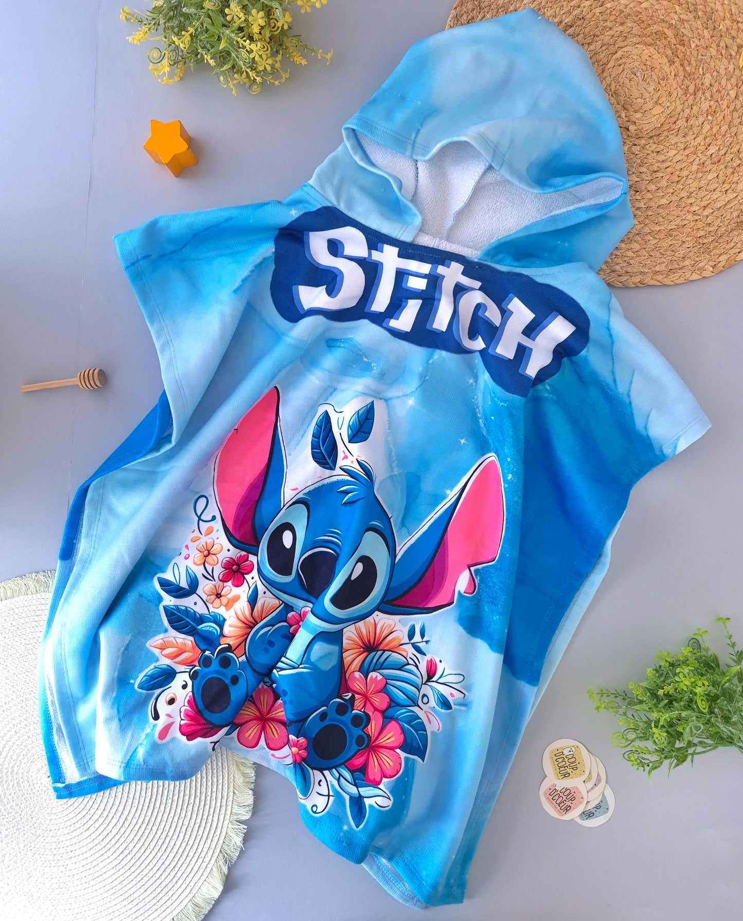 Stitch Hooded Beach Towel