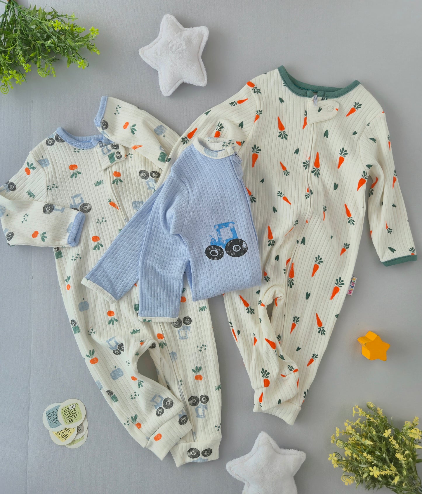 Boy tractor overall-cotton open legs