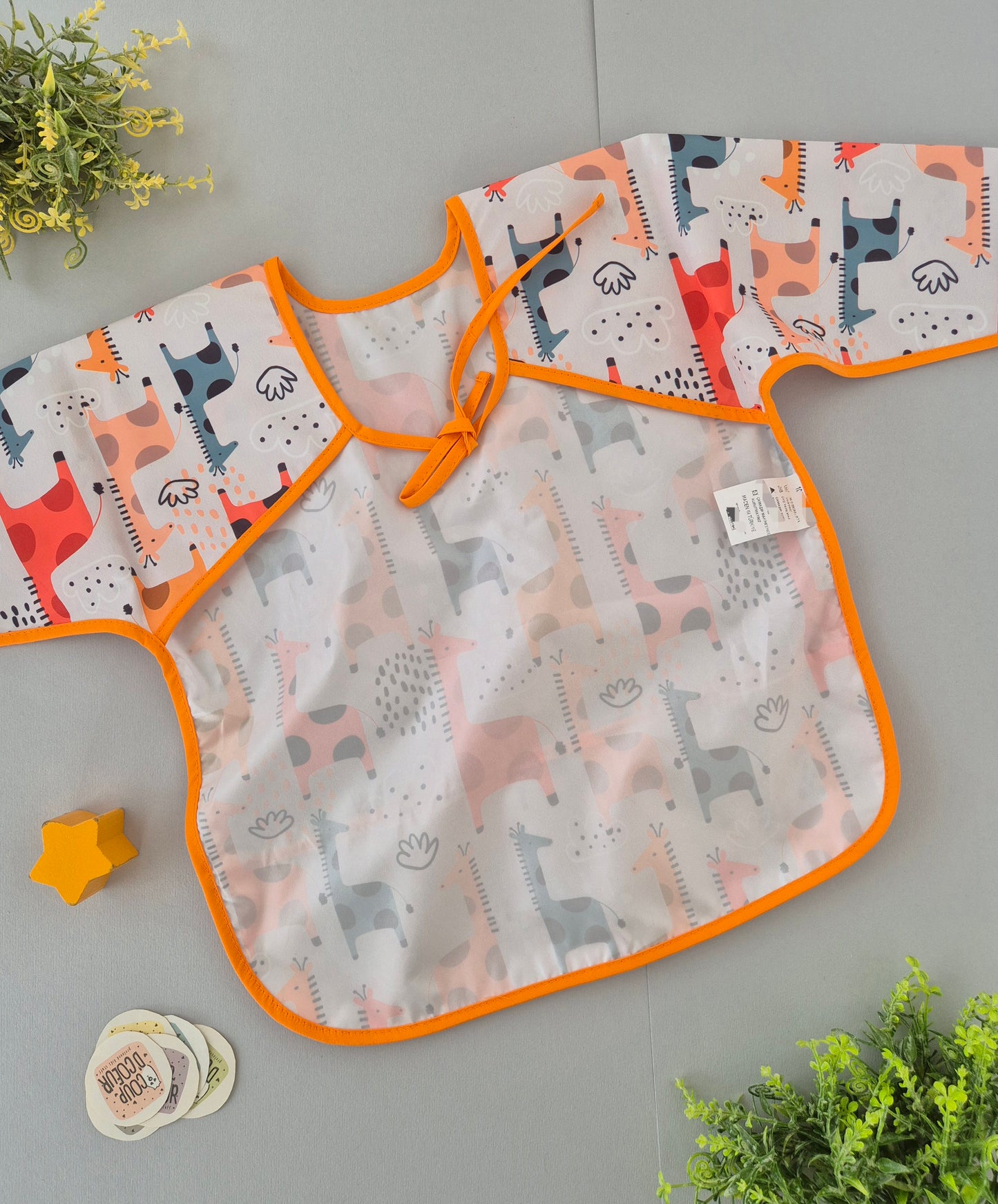Giraffe Bib - Long Sleeve