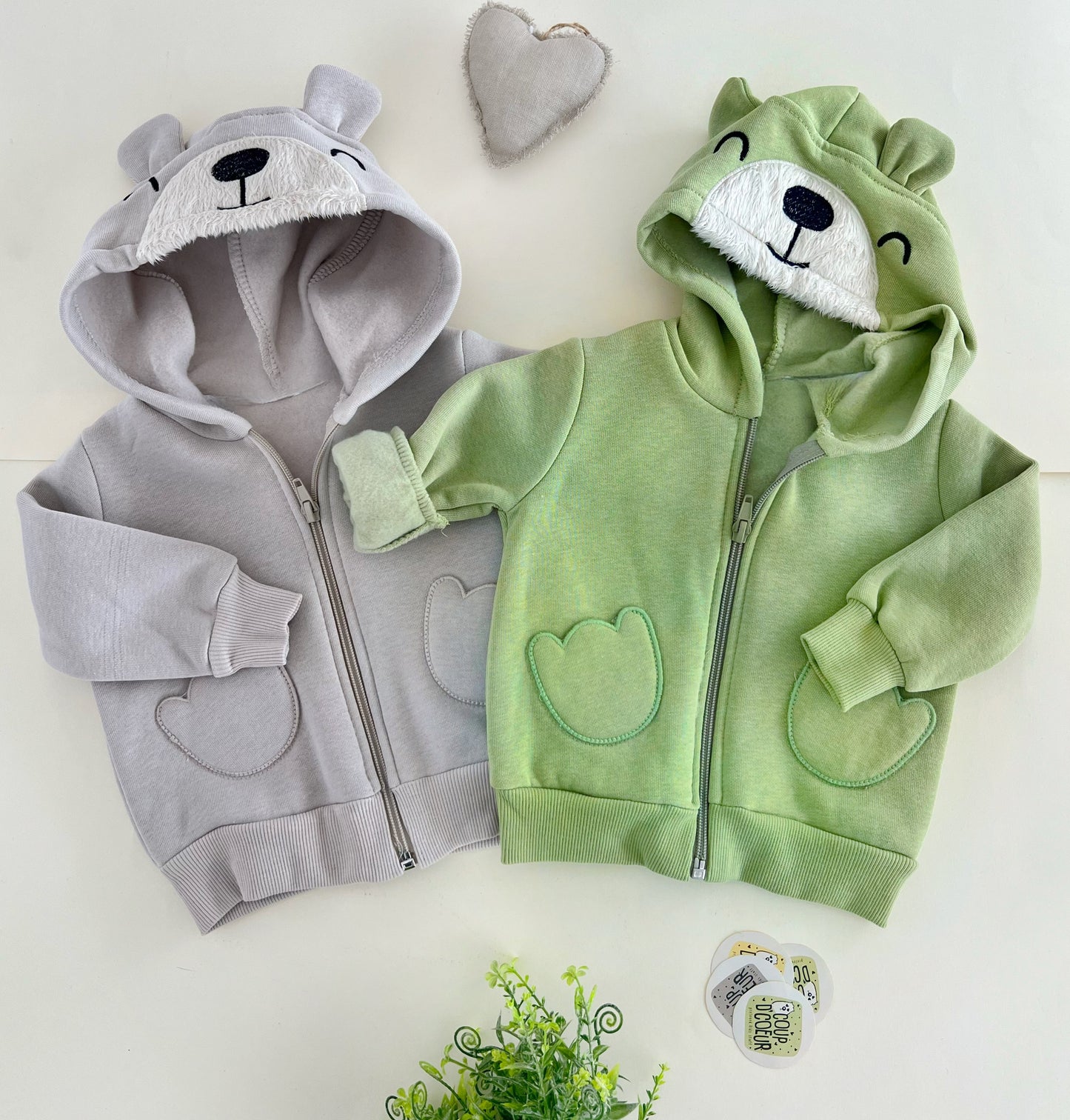 Bear Hoodie- Fleece Inside