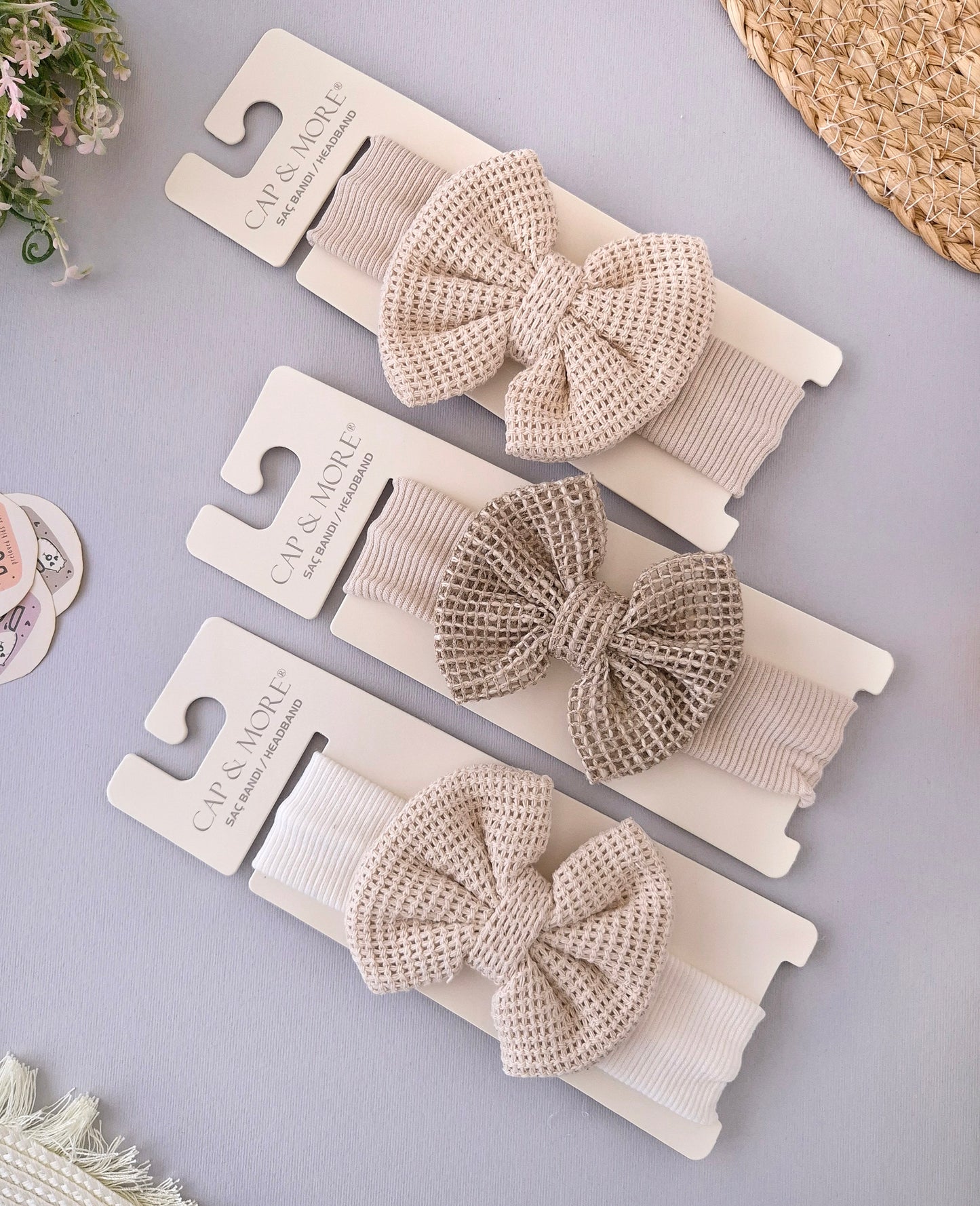 Waffle Stitch Bow Headband