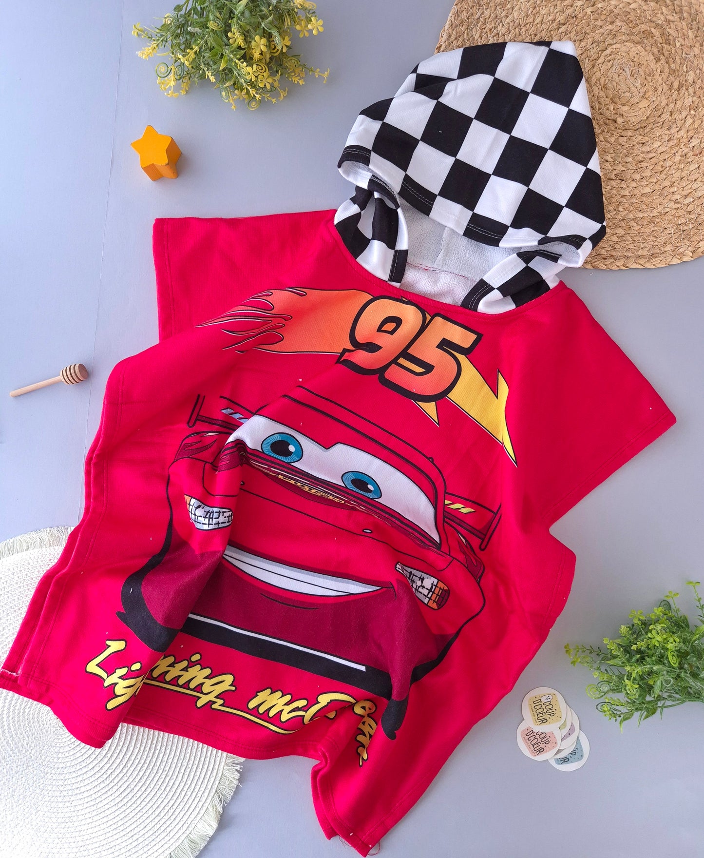 Race Car Hooded Beach Towel