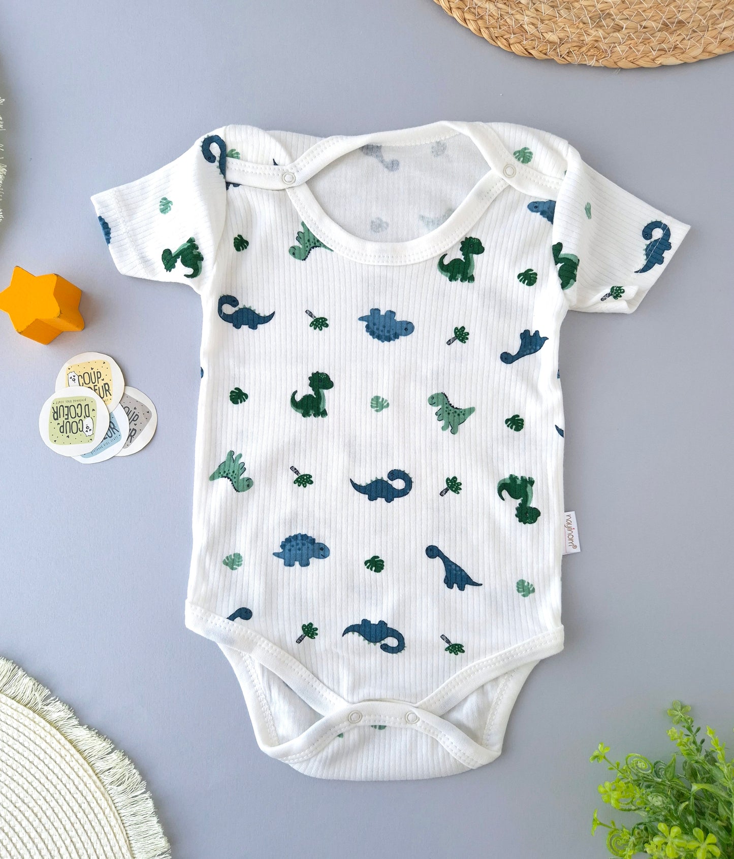 Little Dino Ribbed Bodysuit