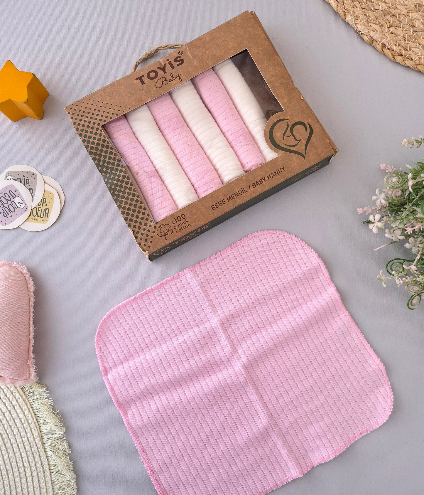 Ribbed Baby Cloth 20x20cm