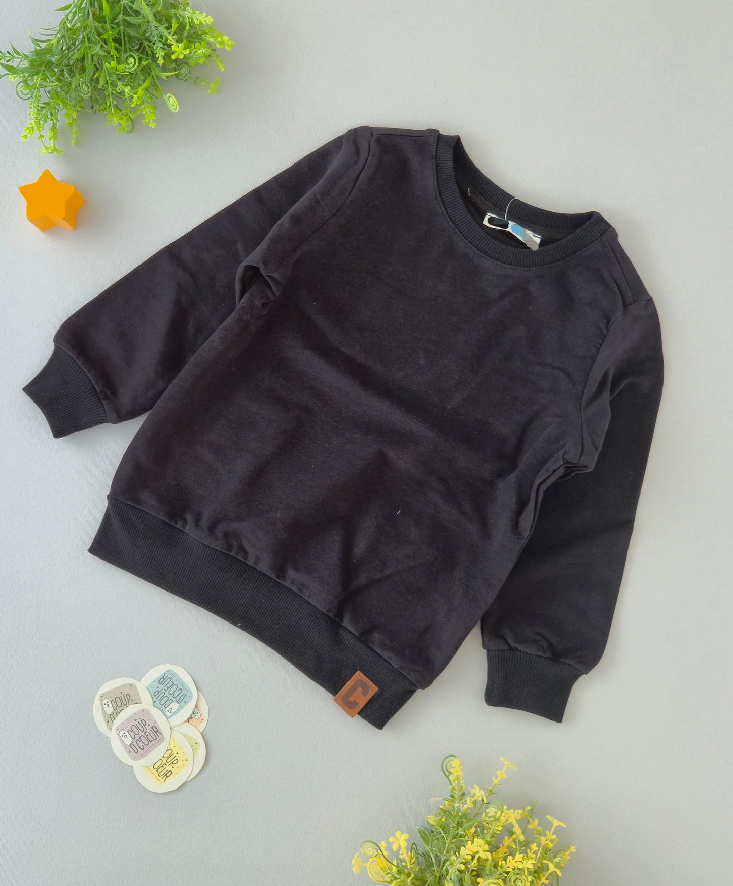 Black cotton sweater