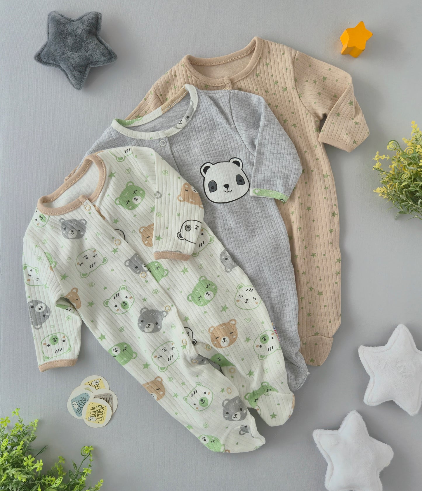 Panda overall-cotton closed legs