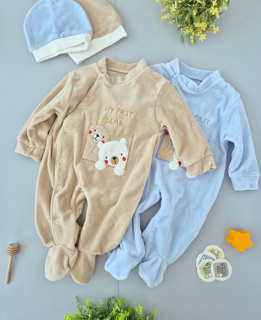 Bear Overall-velvet (small size, choose bigger size)