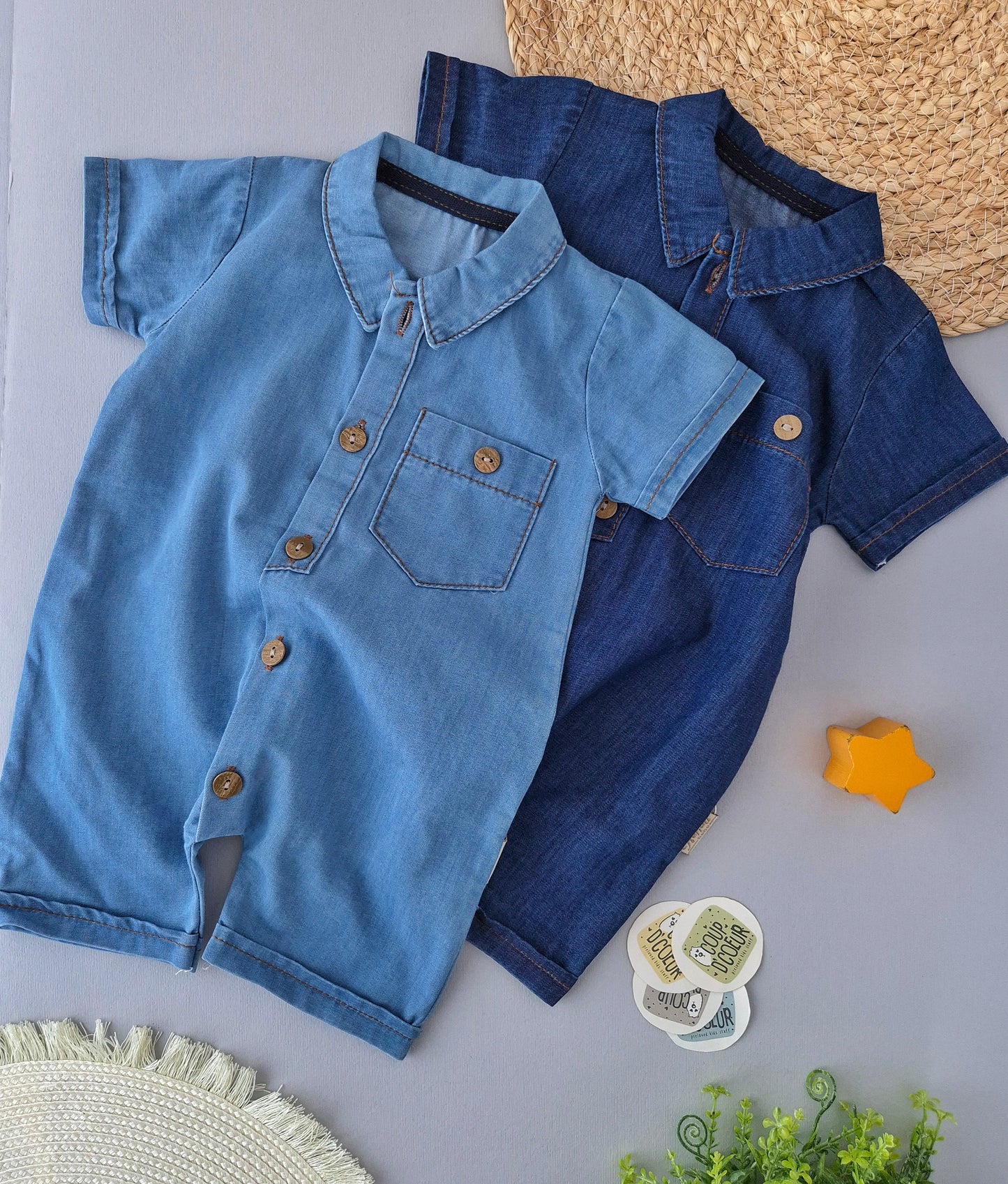 Rugged Denim Romper