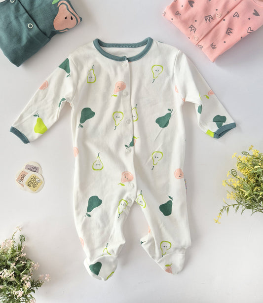 White Pear Overall- cotton