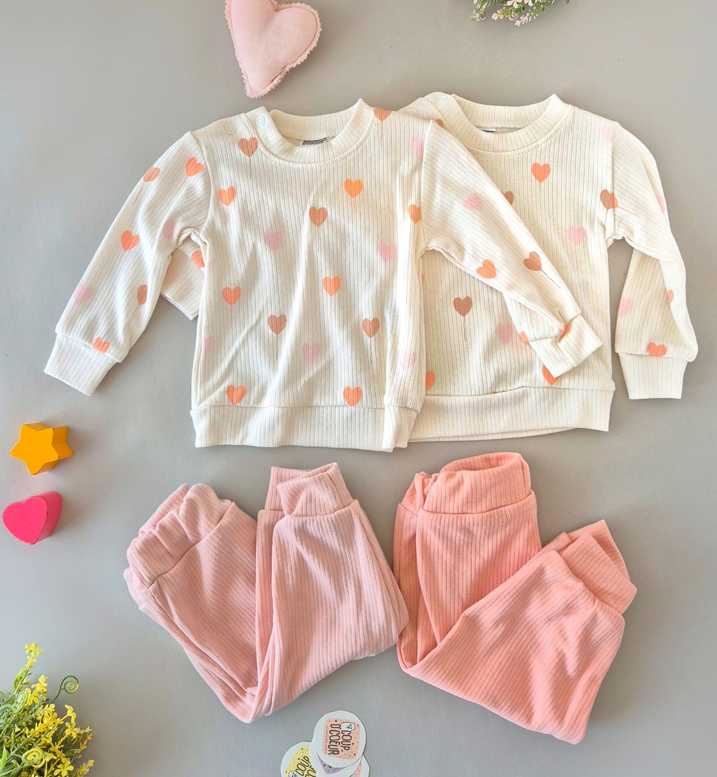 Hearts Set - Cotton