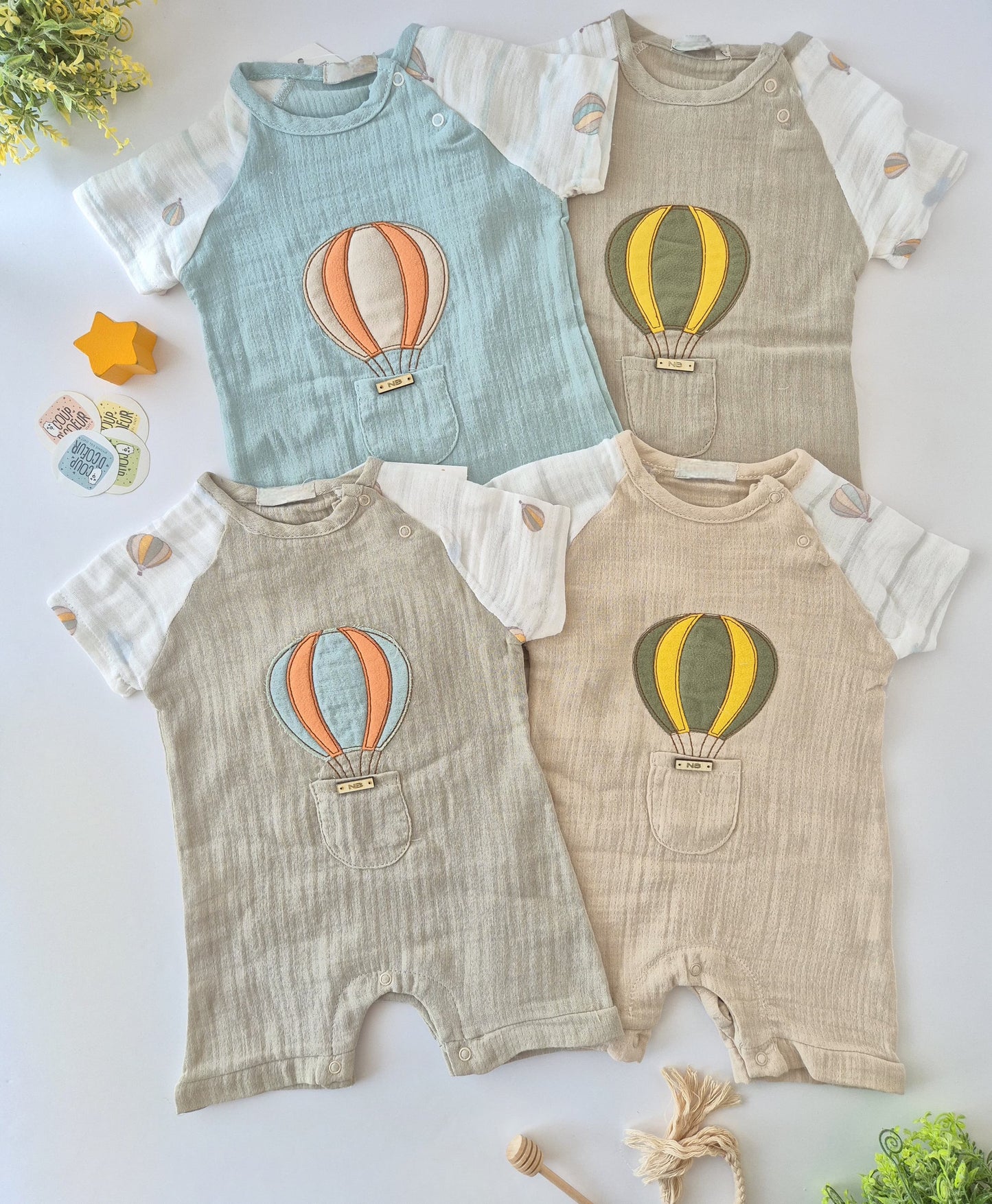 Giggles & Wiggles Romper-muslin