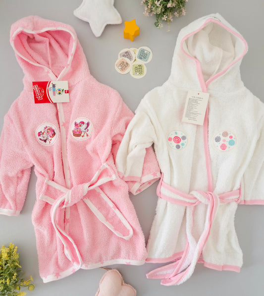 Girl bathrobe