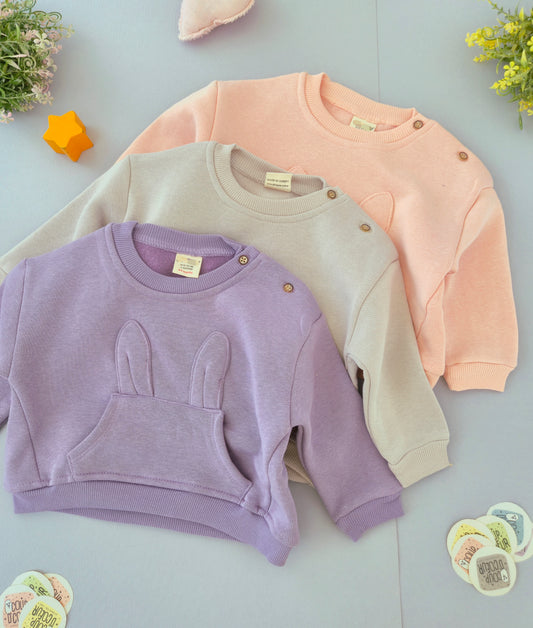 Cutie Face Sweater- Fleece Inside