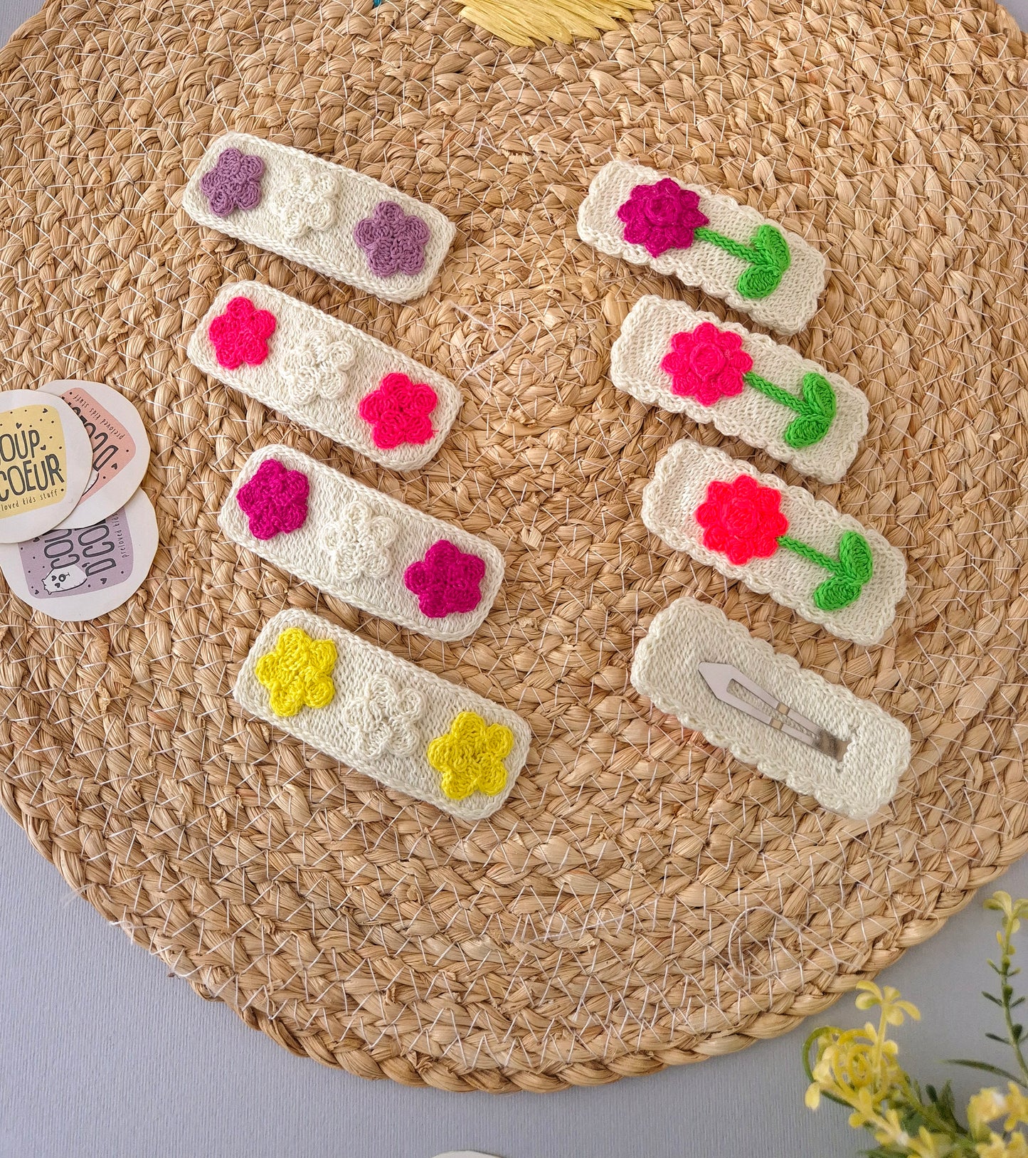 Knitted Hair Clips