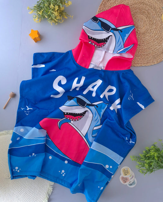 Shark Hooded Beach Towel