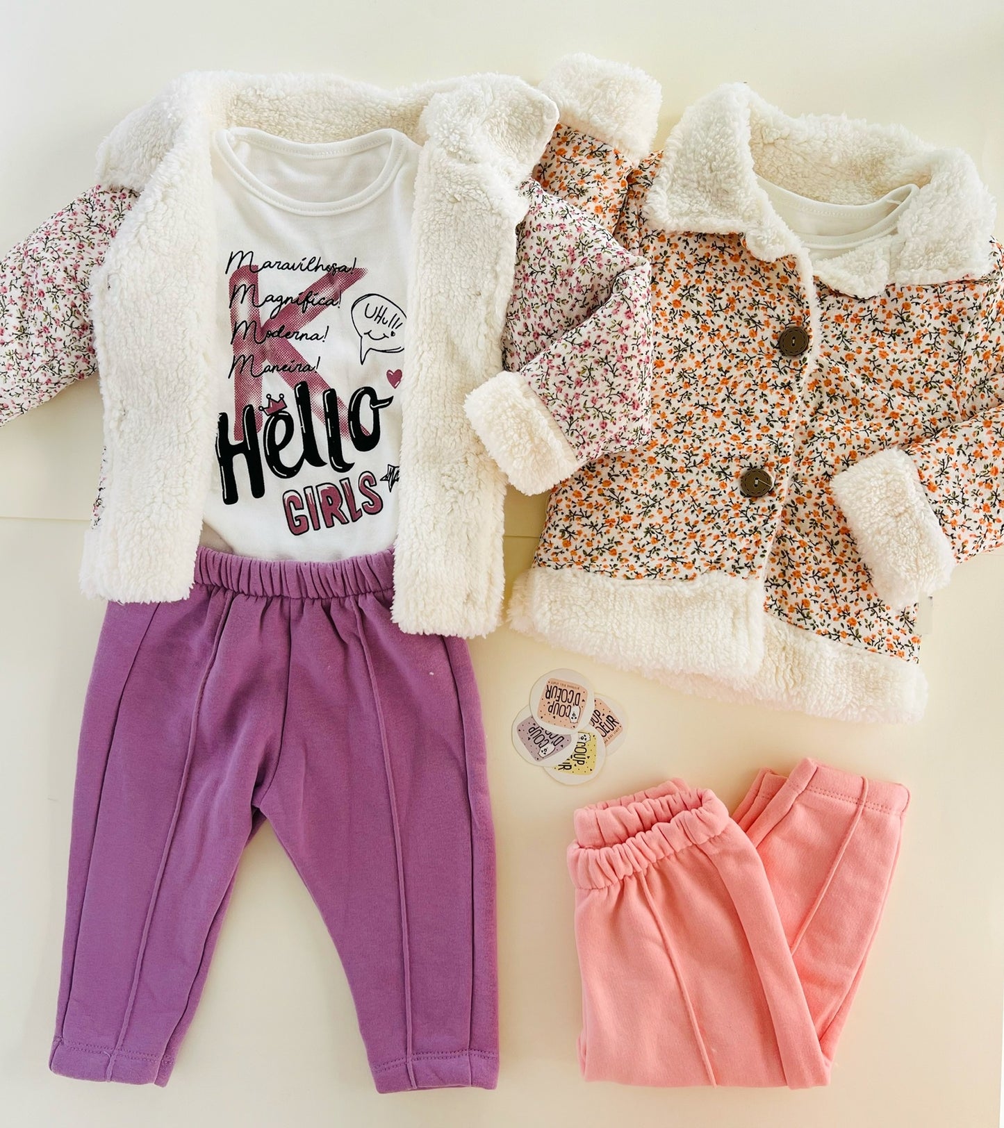 Girly 3 pcs Set(fleece pants)