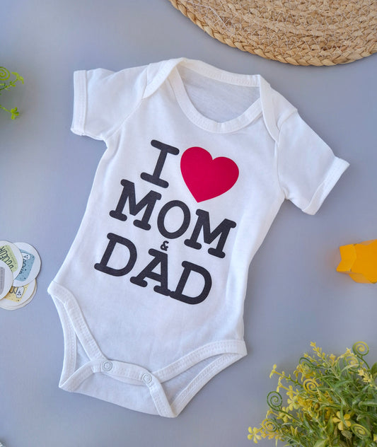 I ❤️ Mom Dad Bodysuit
