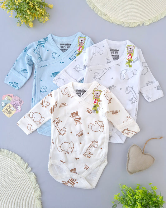 Zoo Friends Kimono Bodysuit