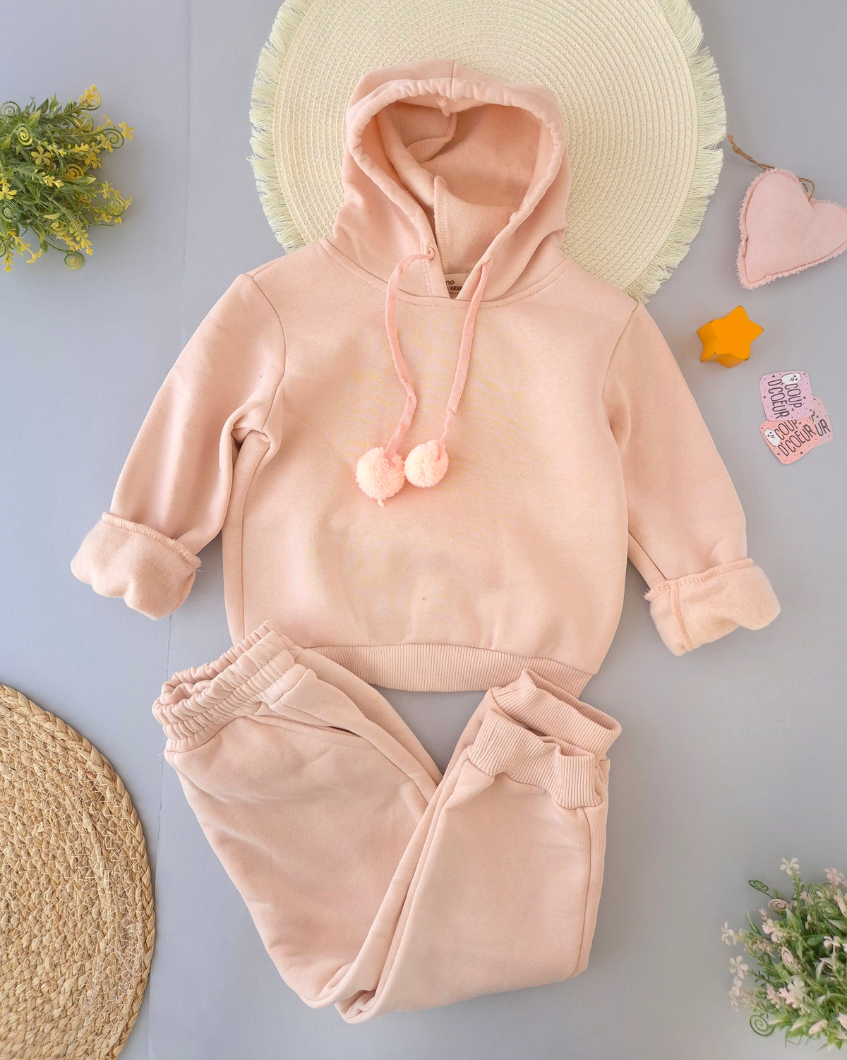 Sweet Fluff Hoodie Set- Fleece Inside