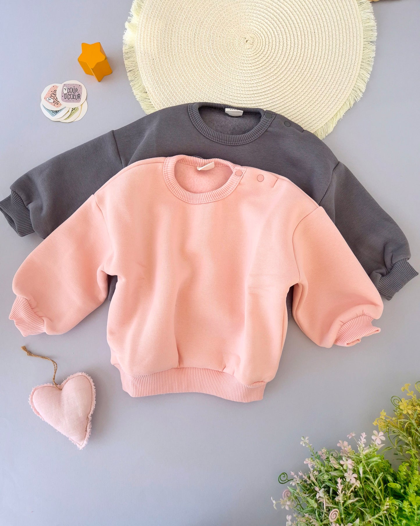 Cozy Cloud Sweatshirt- Fleece inside