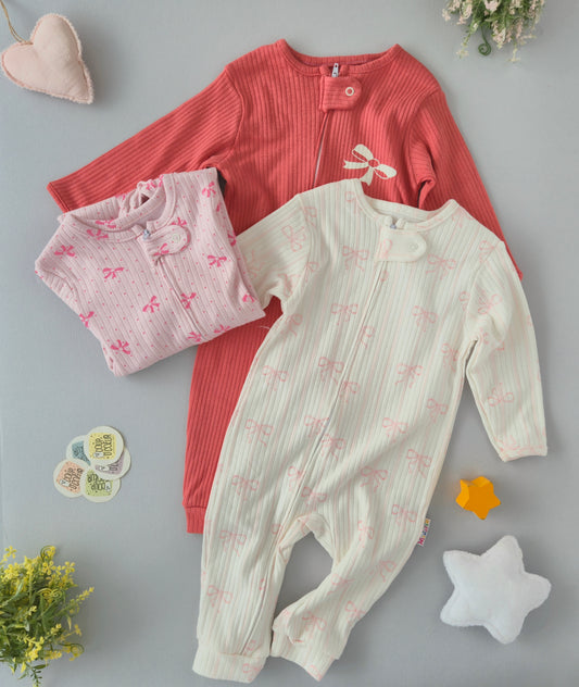Ribbon overall- cotton open legs