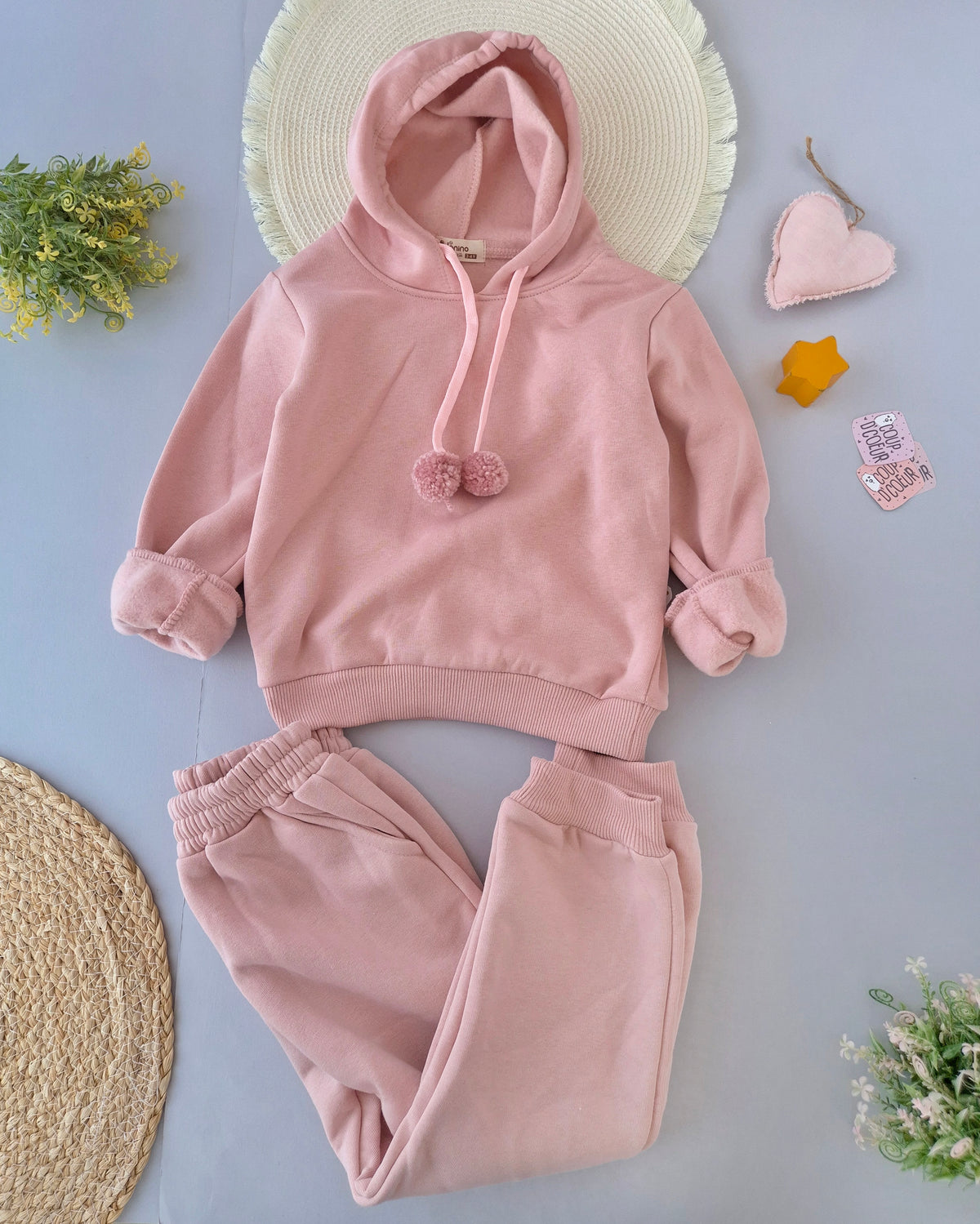 Sweet Fluff Hoodie Set- Fleece Inside