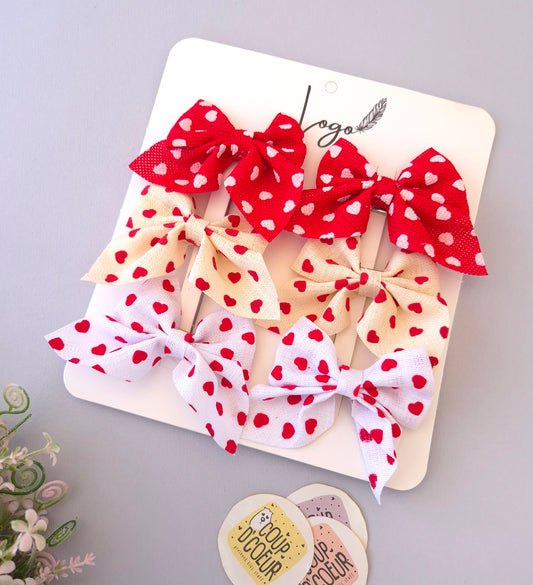 Hearts hair clip- price per 1 piece