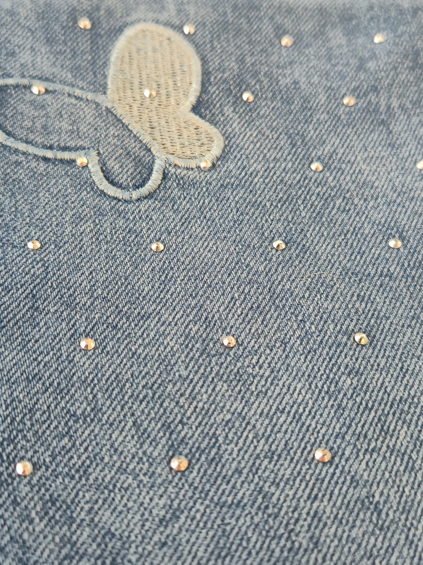 Butterfly sparkly denim