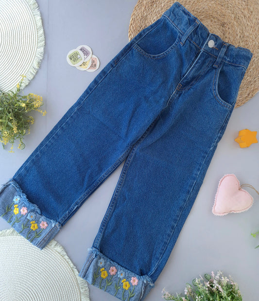 Boho Chic Straight High Waist Jeans