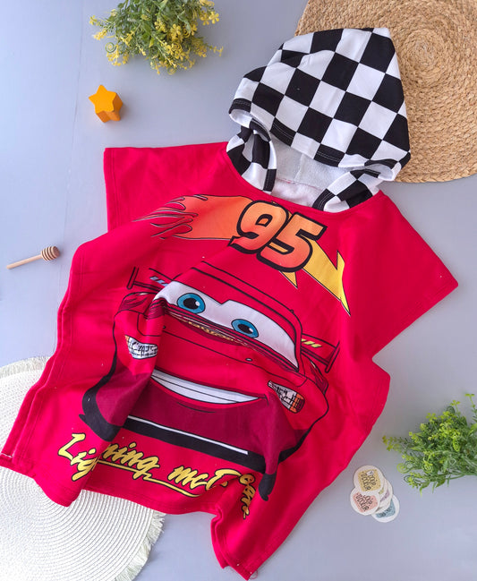 Race Car Hooded Beach Towel