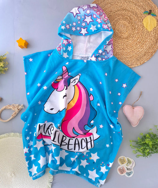Unicorn Hooded Beach Towel
