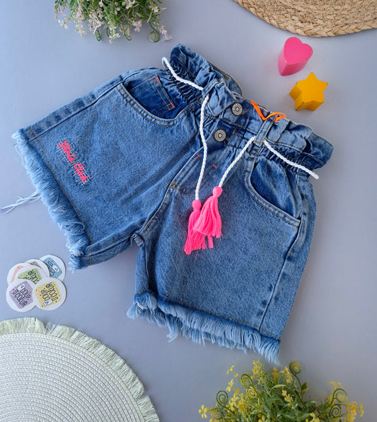 Happy Denim Shorts-Oversized