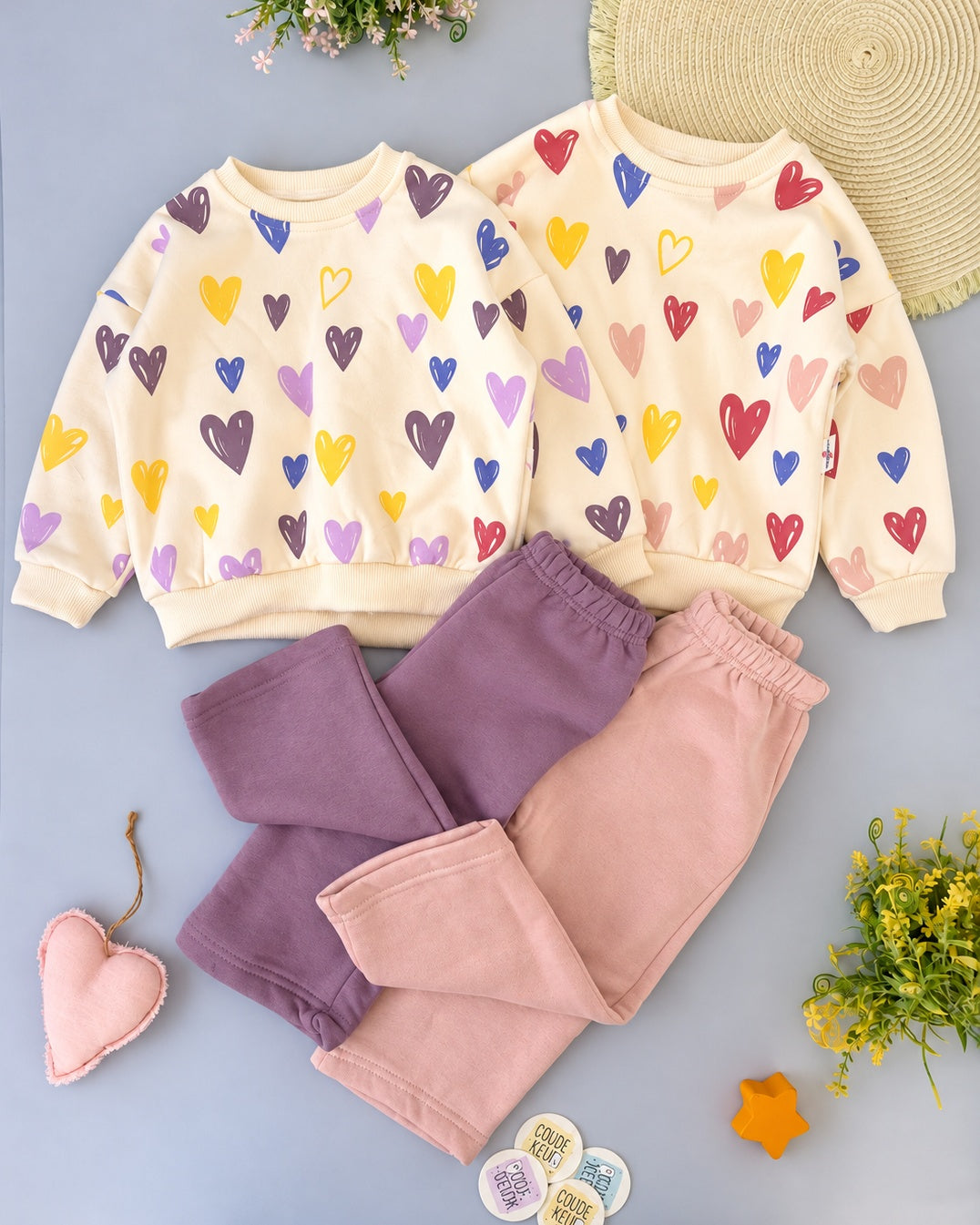 Hearts Parade Set - Fleece Inside