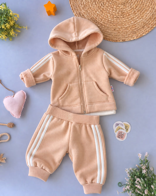 All Star Zip Set- Salmon Fleece Inside