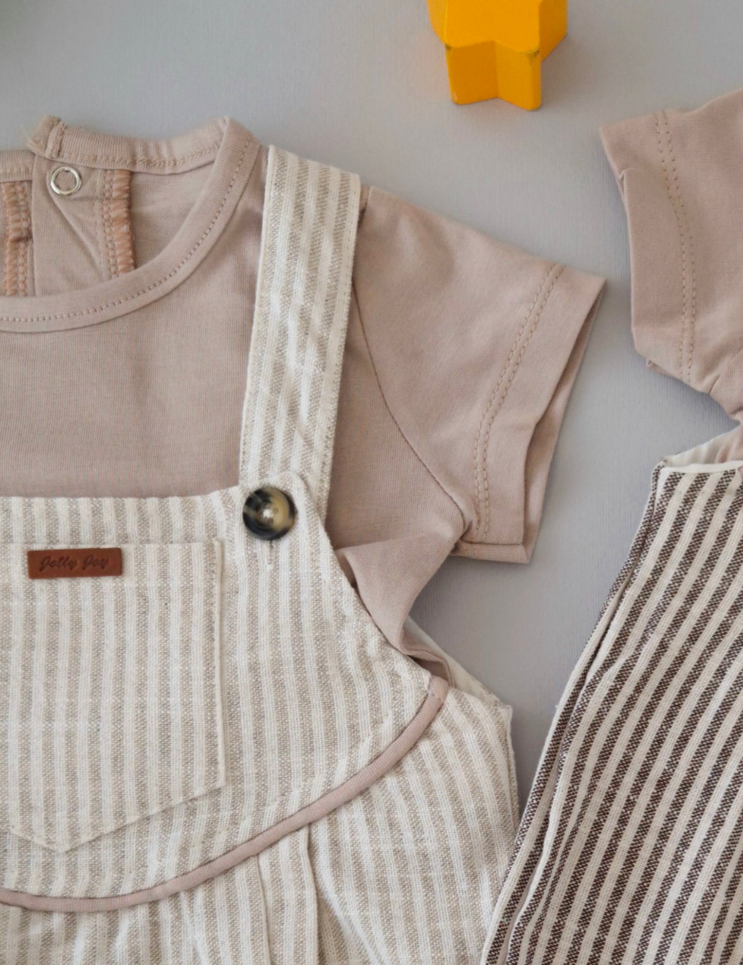 Sand Stripe Jumpsuit Set- 2 pcs
