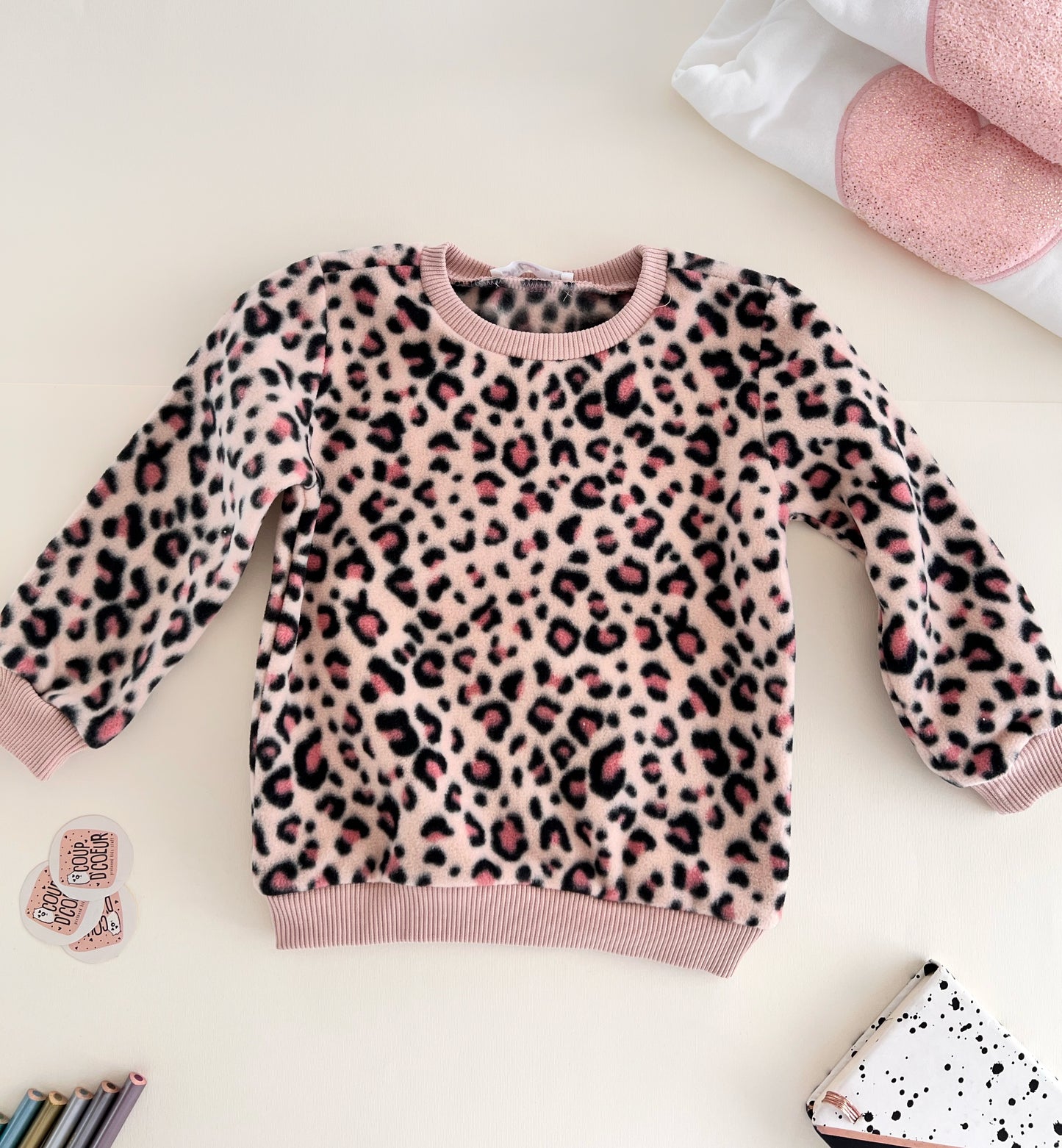 Leopard Sweater- Fleece