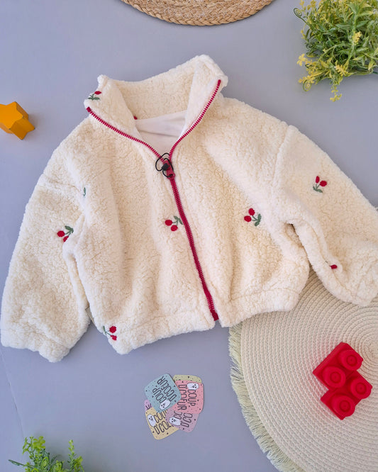 Sweet Cherry Sherpa Jacket