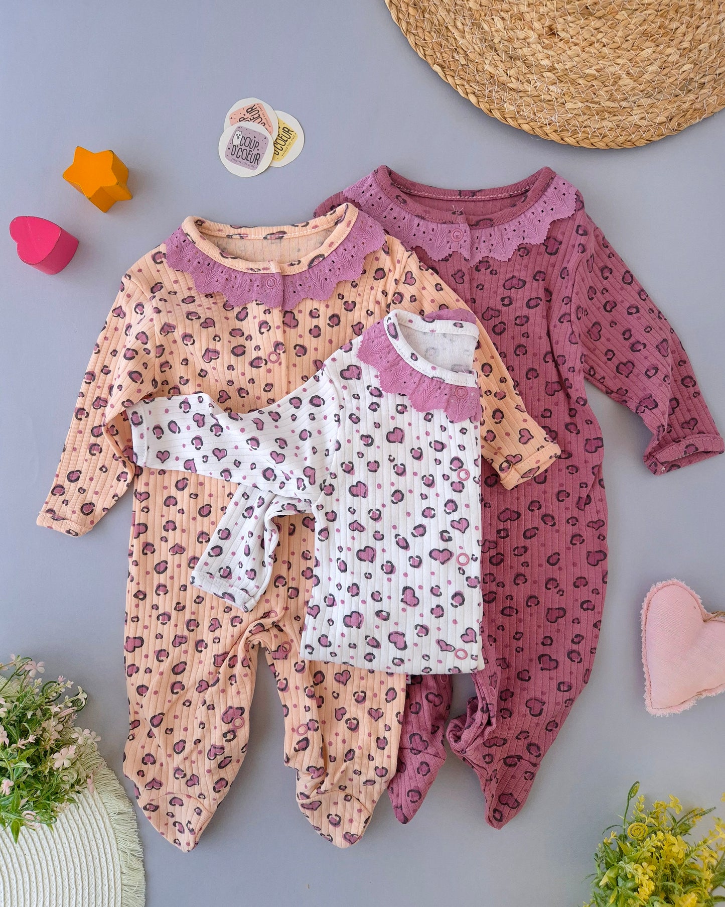 Heart Leopard Overall