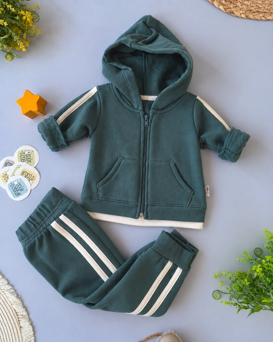 All Star Zip Set- Green Fleece Inside