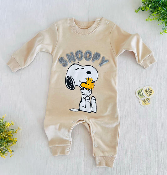 Snoopy Overall- Beige