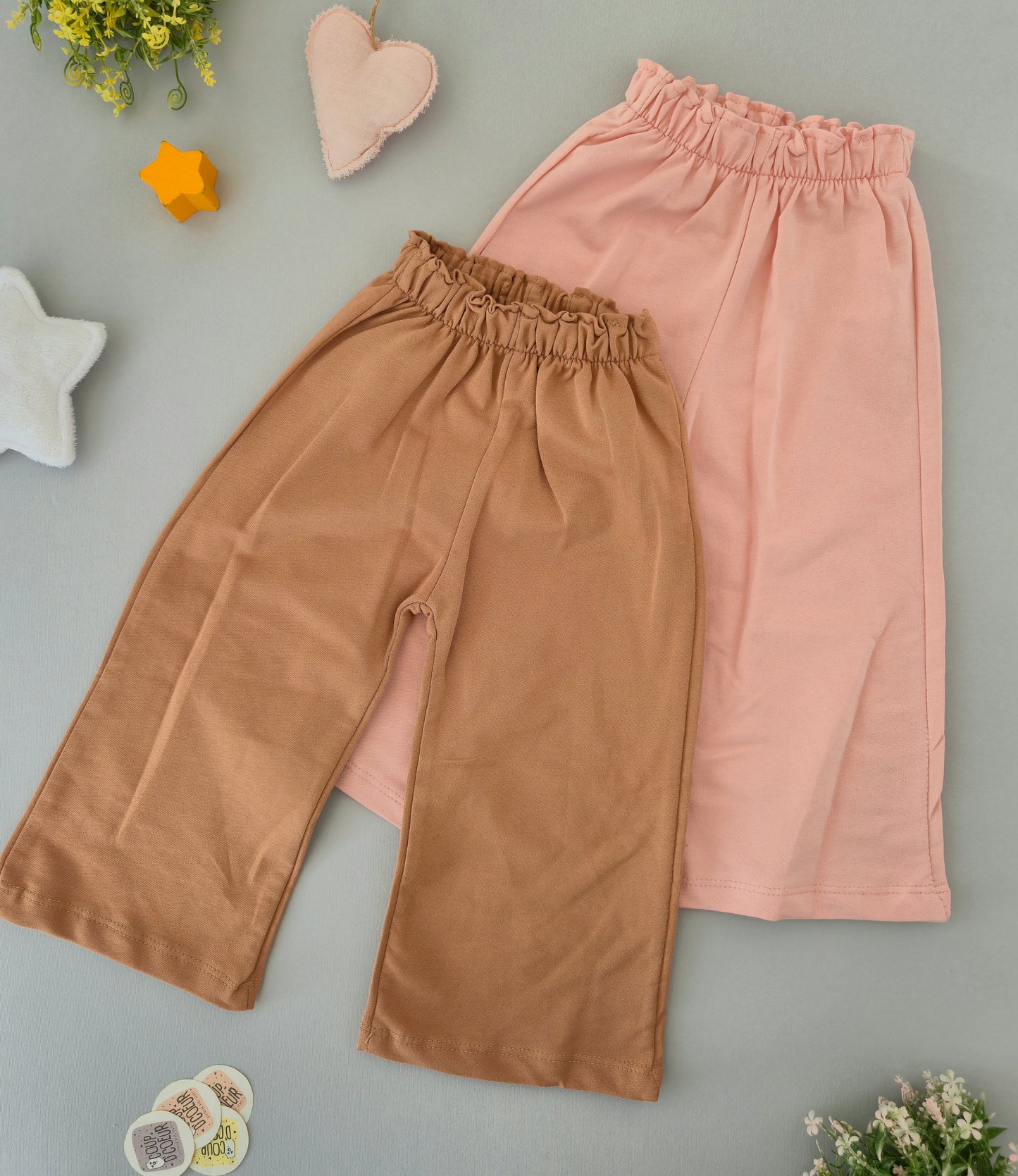 Wide leg cotton pant