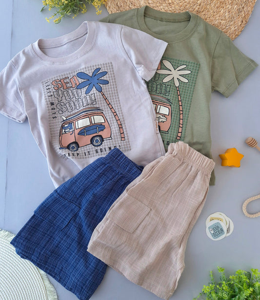 See You Set-Thin Muslin Shorts