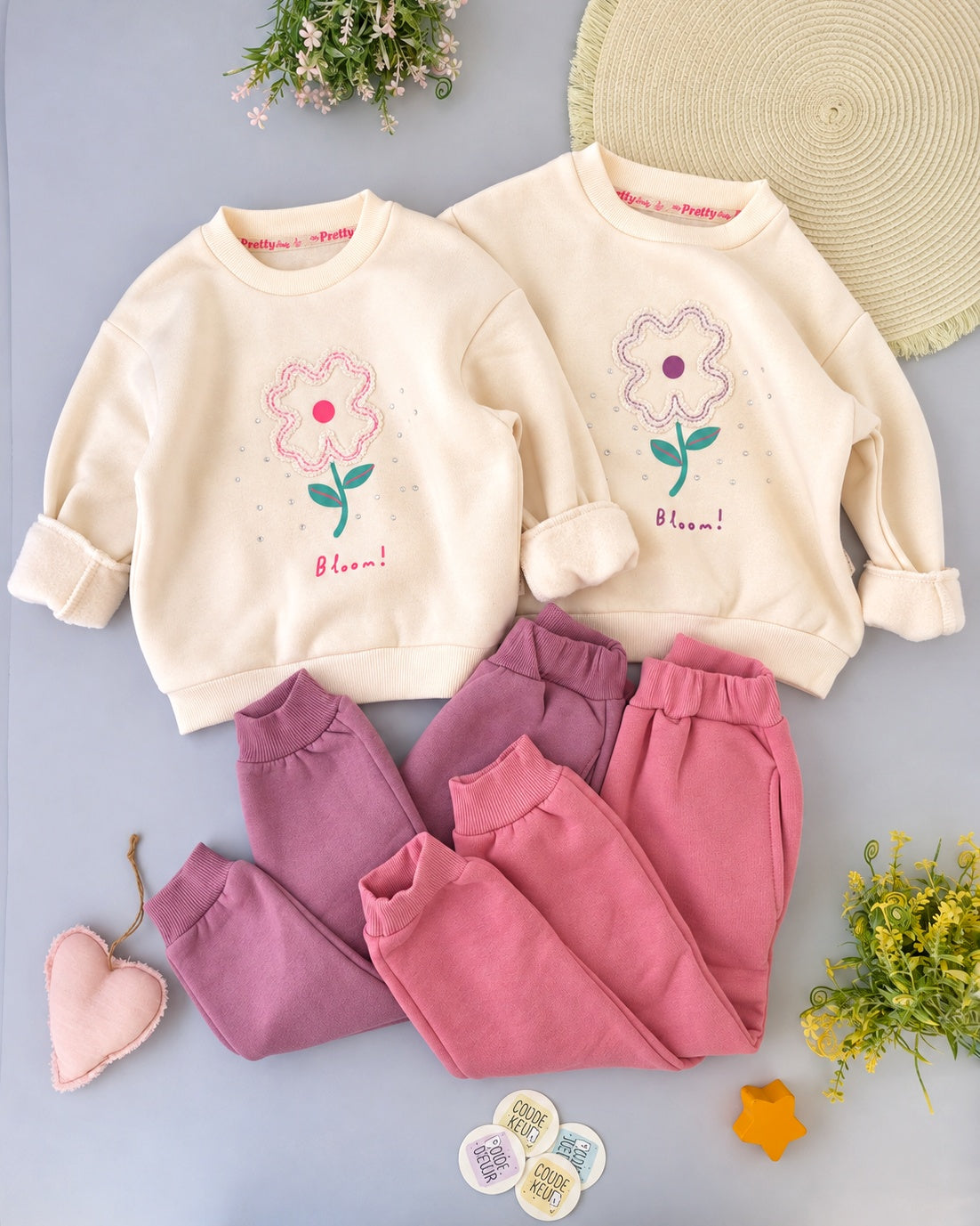 Sweet Bloom Set- Fleece Inside
