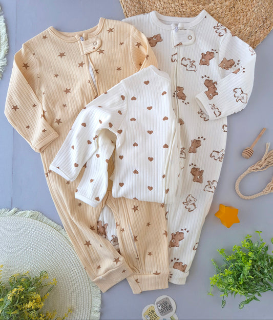 The Honey Ribbed Overall- open legs