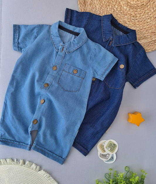 Rugged Denim Romper