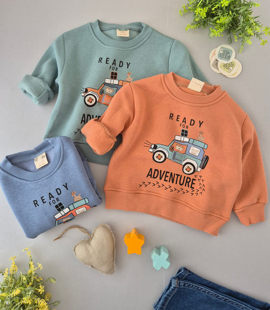 Adventure Sweater- fleece inside