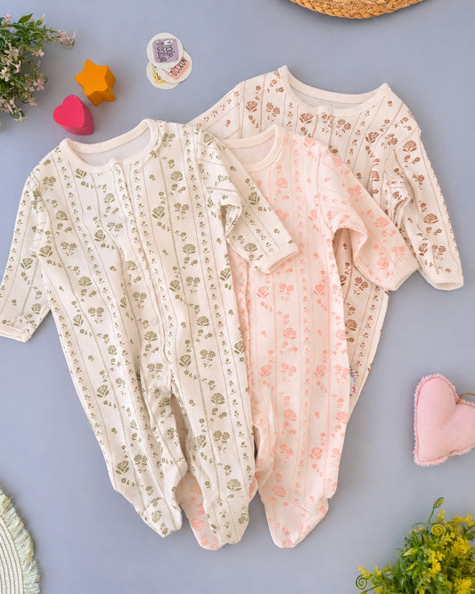 Floral Vine Overall- Cotton