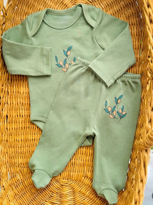 Olive Set- cotton green