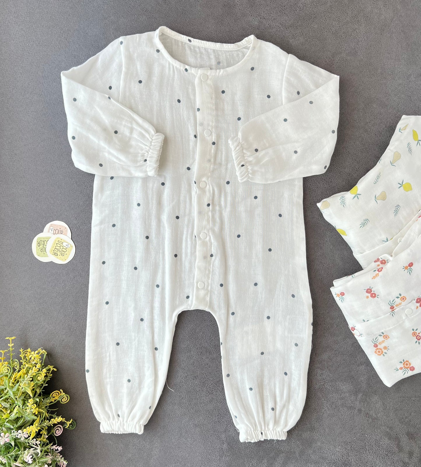 Dots Muslin Overall (Oversized Look)